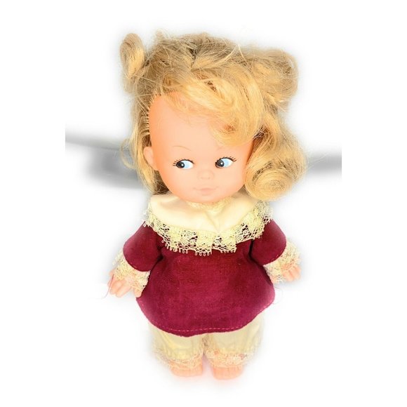 Vintage Playmates Doll Girl 7" side eyed Made in Hong Kong - Picture 5 of 6